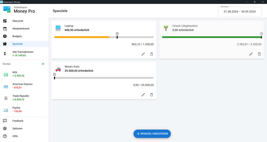 Umfassendes Finanzmanagement-Tool Ashampoo Money Pro