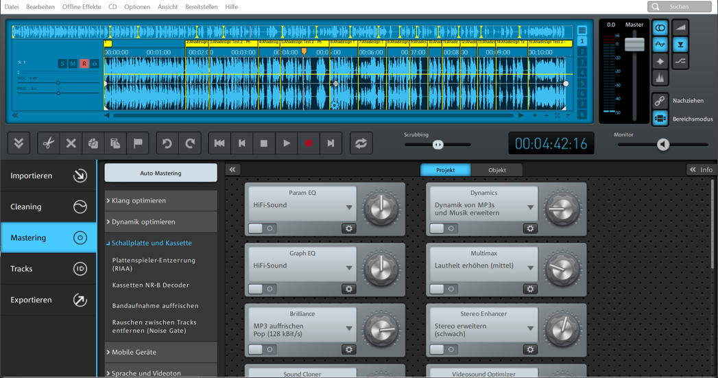 Optimieren des Klangs im Bereich Mastering