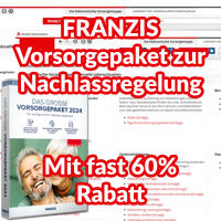 Vorsorgepaket zur Nachlassregelung mit fast 60% Rabatt