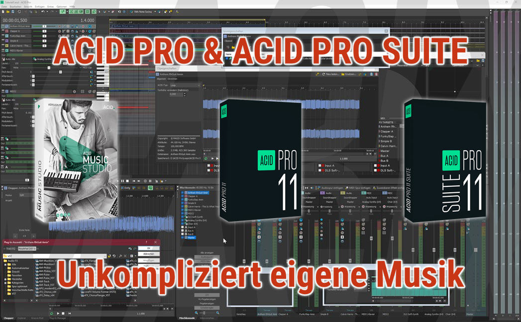 Unkompliziert professionelle, eigene Musik mit ACID Pro 11 produzieren