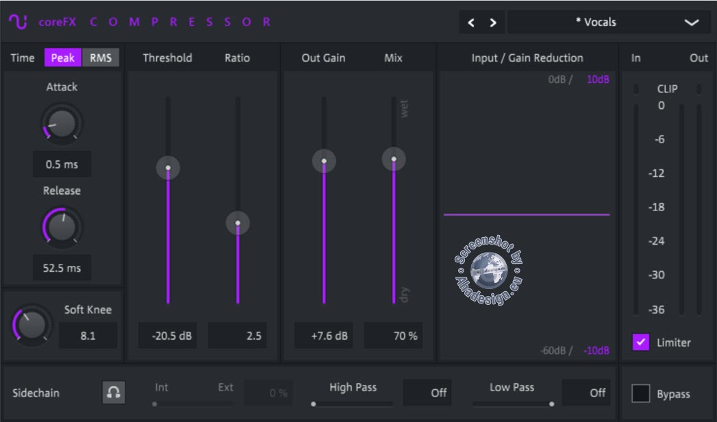 coreFX Compressor für ein harmonisches und lebendiges Klangbild