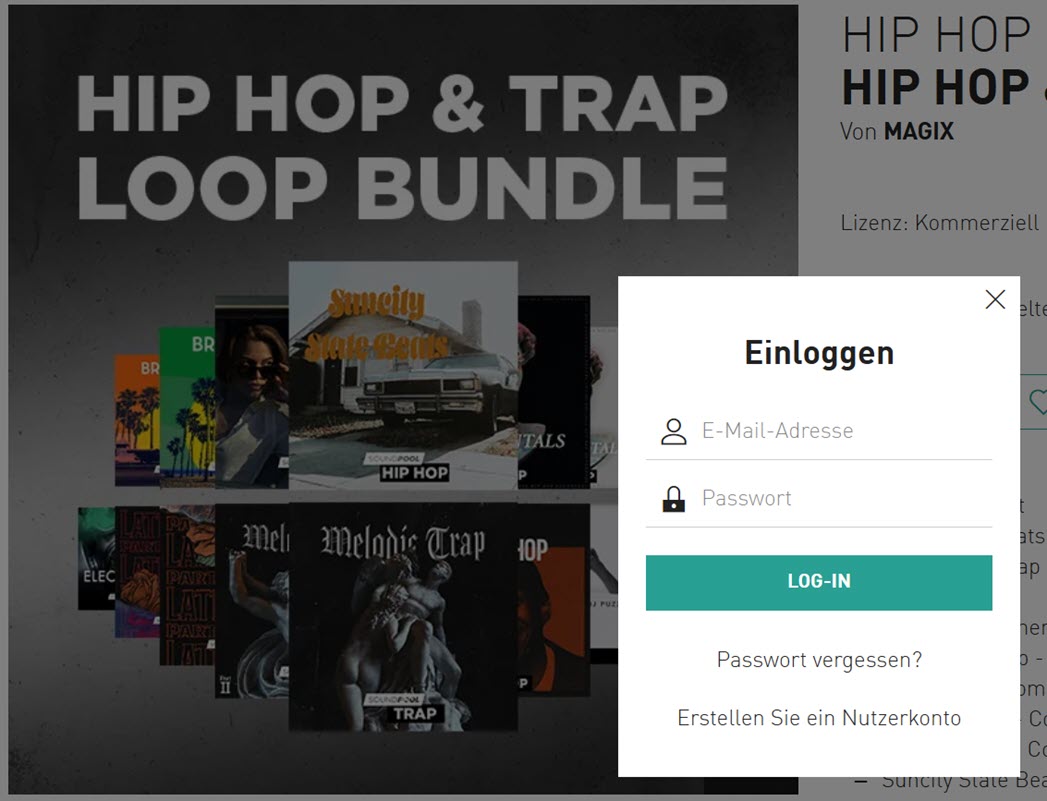 Hip Hop & Trap Loop Bundle - Einloggen