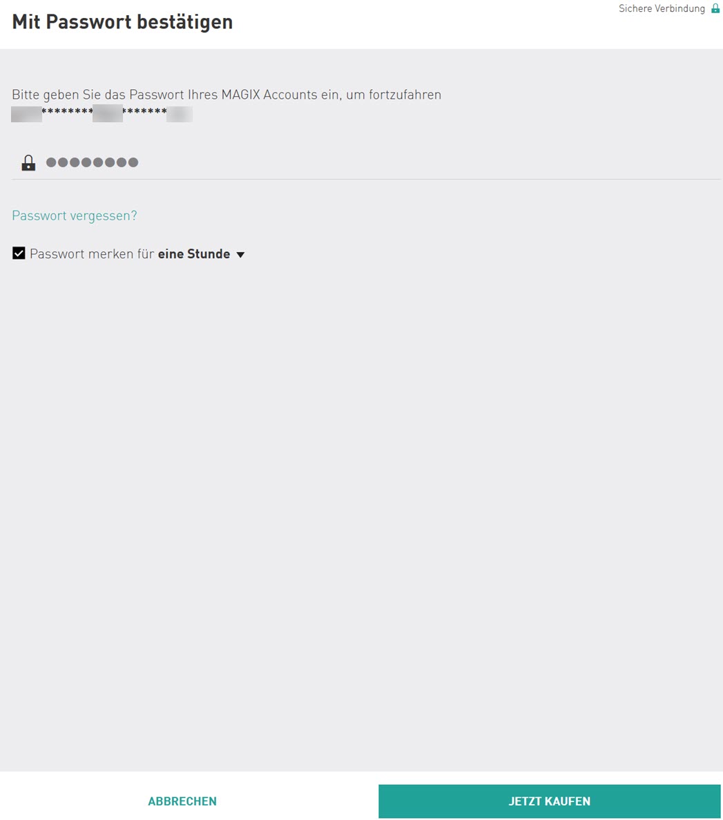 Passwort Magix Account
