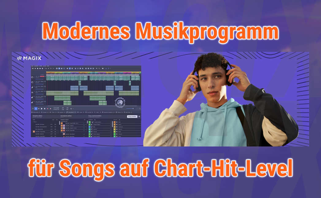 Modernes Musikprogramm für Songs auf Chart-Hit-Level