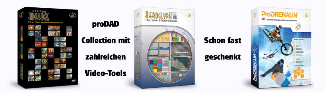 proDAD Collection mit zahlreichen Video-Tools schon fast geschenkt