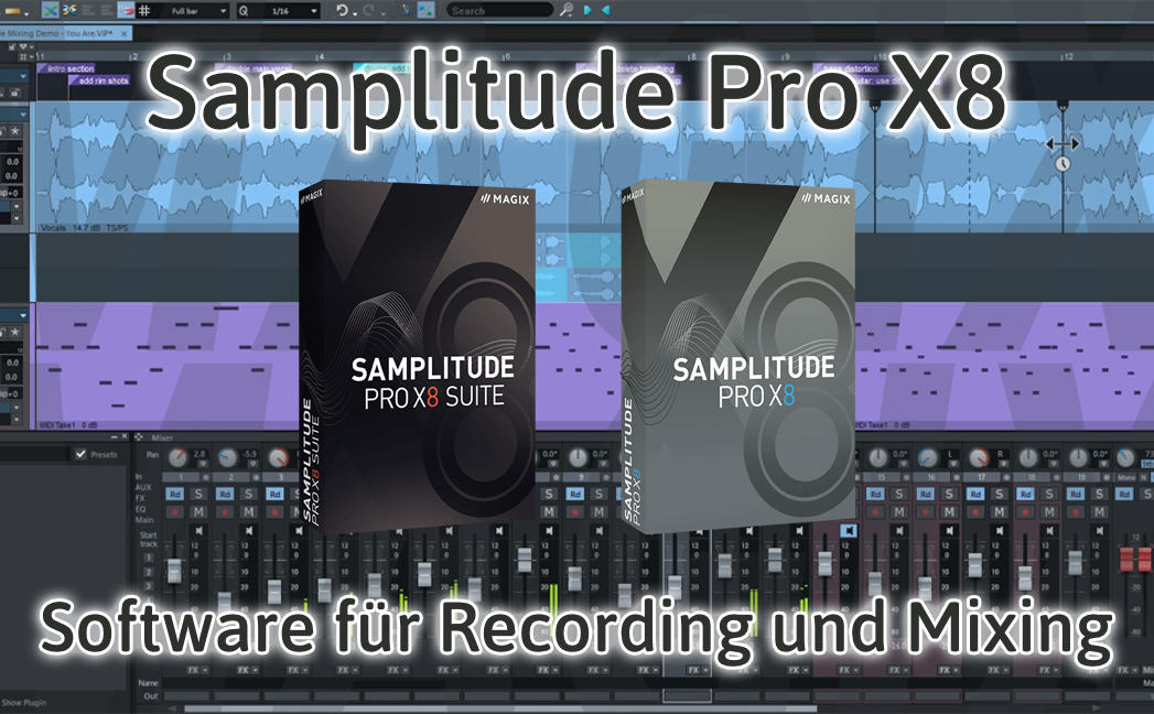 Software für Recording und Mixing Samplitude Pro X8