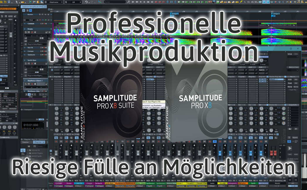 Professionelle Musikproduktion mit riesiger Fülle an Möglichkeiten