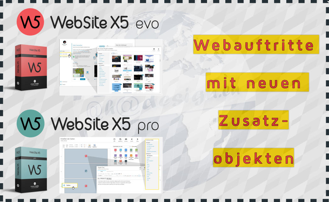 Webauftritte mit neuen Zusatzobjekten erweitern