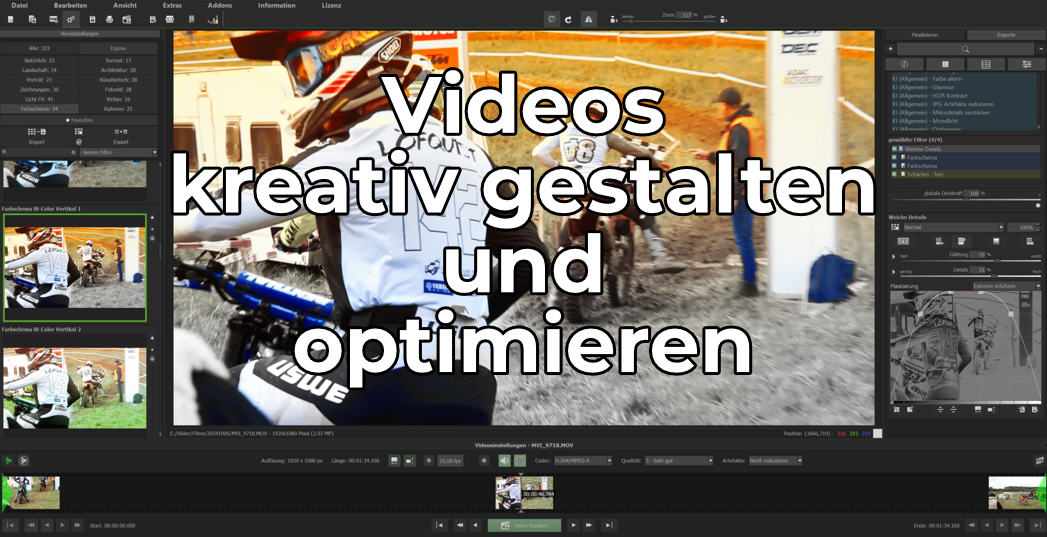 Videos kreativ gestalten und optimieren mit COLOR Video #2 professional