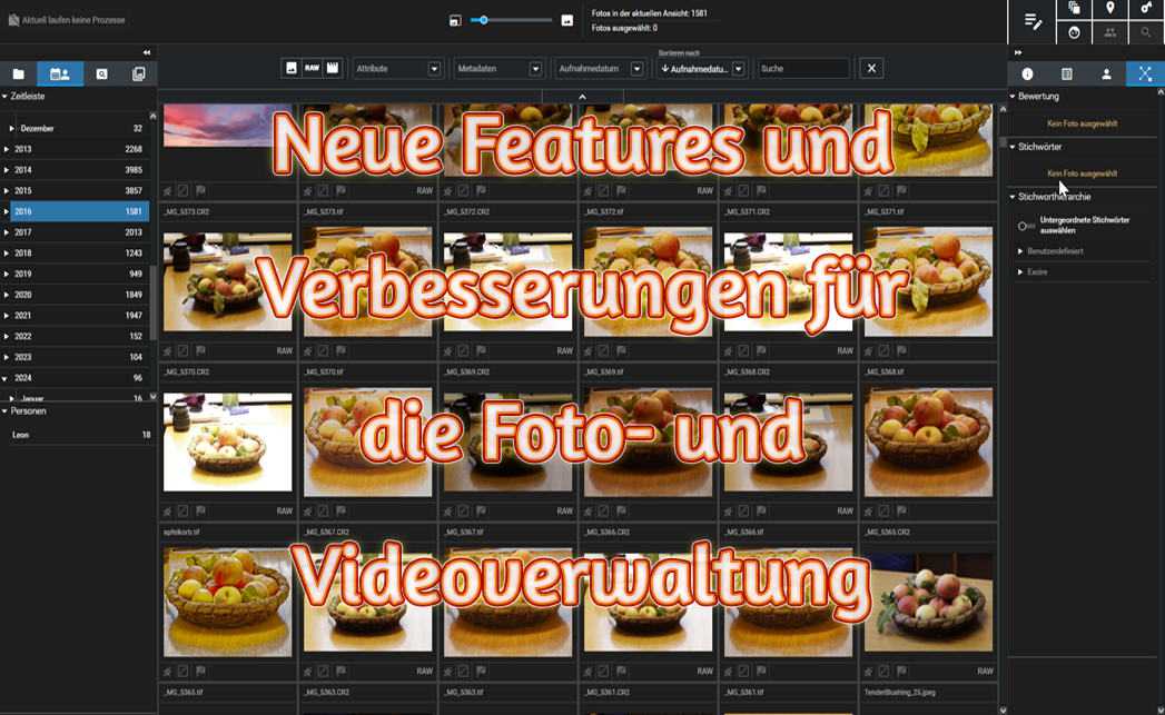 Neue Features und Verbesserungen für die Foto- und Videoverwaltung