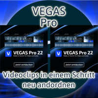 VEGAS Pro - Videoclips in einem Schritt neu anordnen